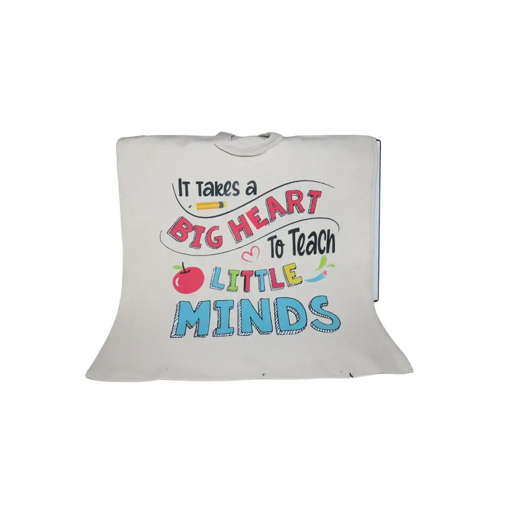 Tote Bag-It takes a big heart- Cream 