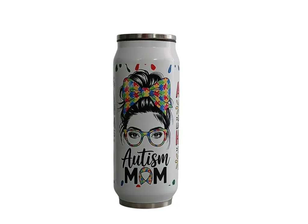 Autism Mom Straw Flask 