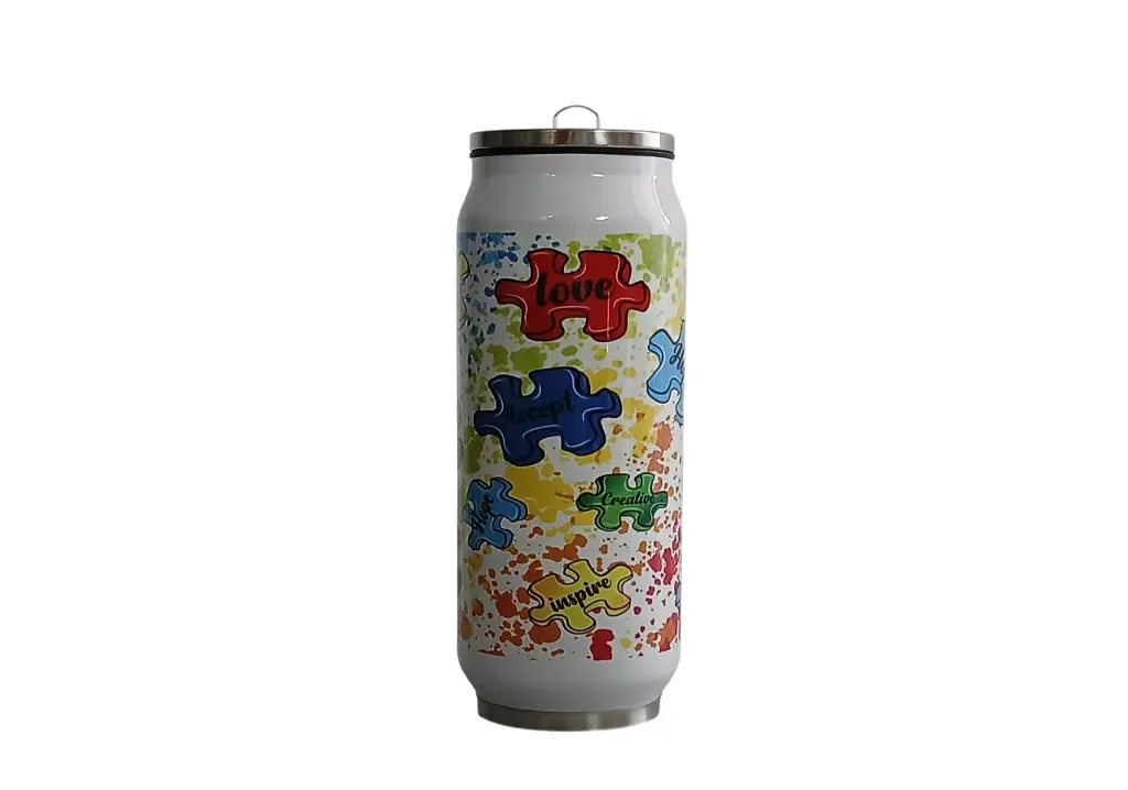 Hope Accept Brilliant Love Straw Flask 