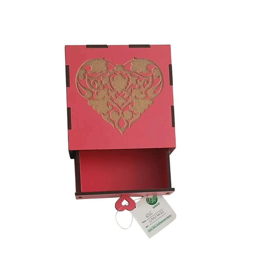 Box Heart Draw Pink 100x100