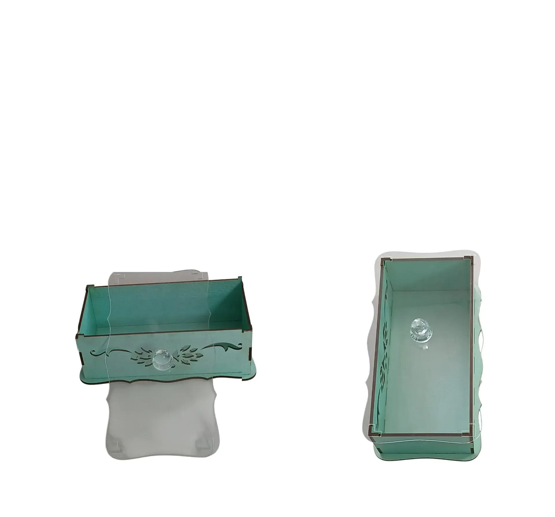 Wood Box WD frm Clear Lid mty 