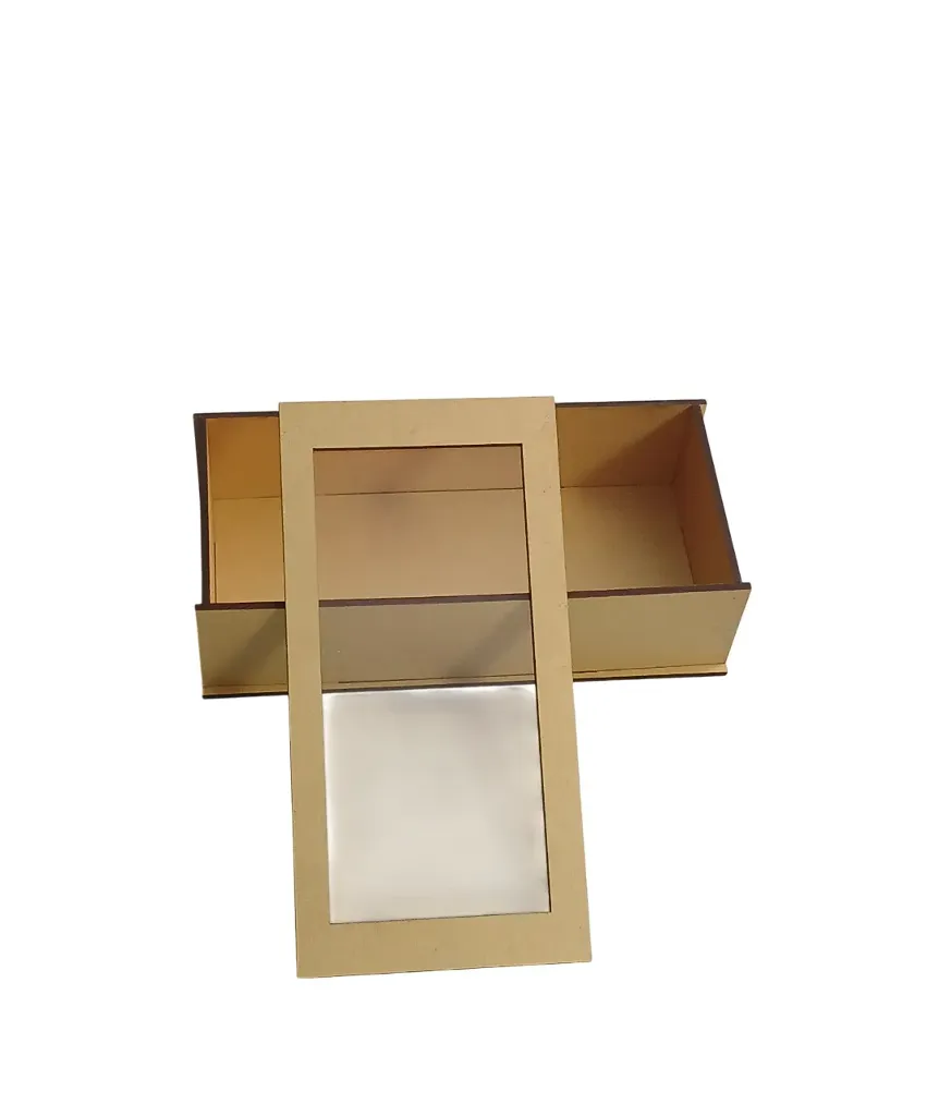 Wood Box Clear Lid nofrm mty 
