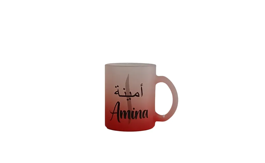 Red Frosted Mug-Amina
