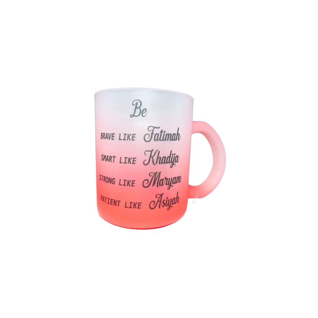 Red Frosted Mug - Be Like Fathima