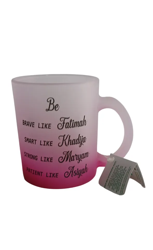 Pink Frosted Mug - Be Like Fathima