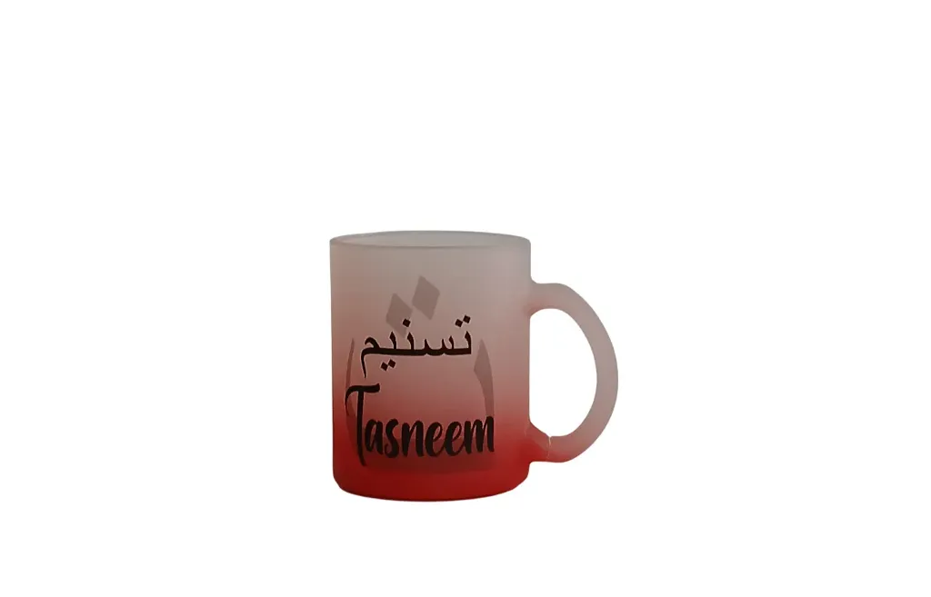 Red Frosted Mug-Tasneem