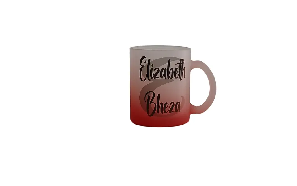 Red Frosted Mug- Elizabeth Bheza 