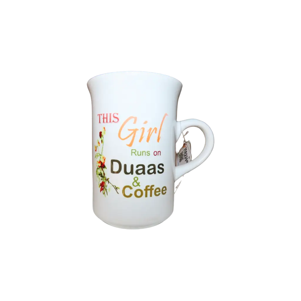 Tea Mug-This girl runs on duas & coffee