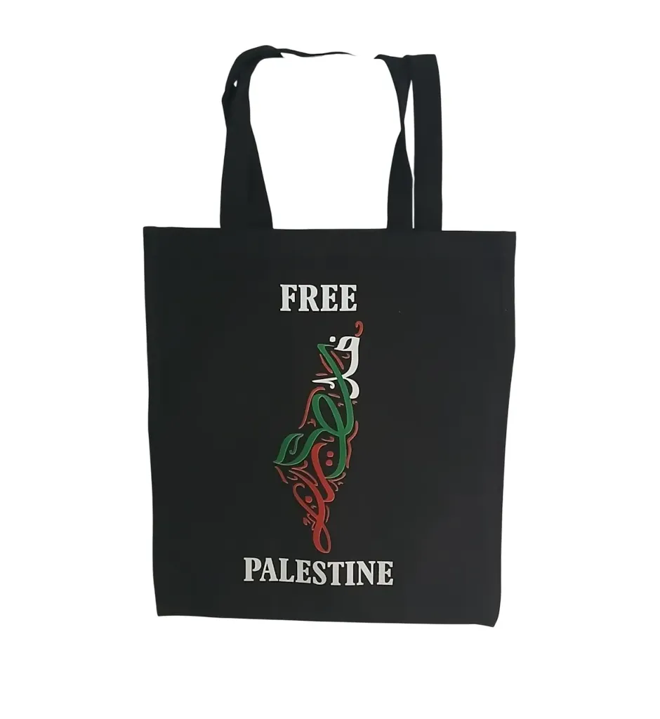 Tote Bag - Free Palestine - Black 